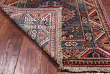 Grey Super Kazak Hand Knotted Wool Runner Rug - 2' 8" X 9' 0"