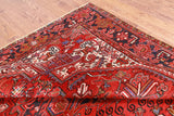 Red Vintage Persian Heriz Serapi Handmade Wool Rug - 10' 1" X 12' 7"