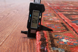 Rust Vintage Persian Heriz Serapi Handmade Wool Rug - 8' 8" X 11' 9"