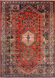 Rust Vintage Persian Handmade Wool On Wool Rug - 5' 10" X 8' 4"