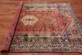Rust Vintage Persian Handmade Wool On Wool Rug - 5' 10" X 8' 4"