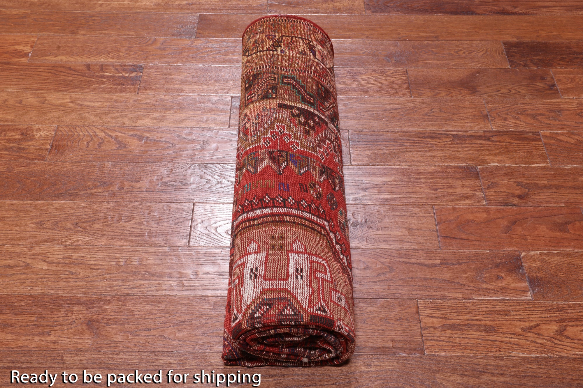Rust Vintage Persian Handmade Wool On Wool Rug - 5' 10" X 8' 4"