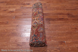 Orange Vintage Persian Heriz Serapi Hand-Knotted Wool Rug - 9' 2" X 12' 1"