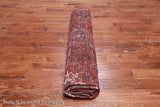 Red Vintage Persian Heriz Serapi Hand-Knotted Wool Rug - 9' 3" X 12' 7"