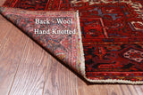 Red Vintage Persian Heriz Serapi Hand-Knotted Wool Rug - 9' 3" X 12' 7"