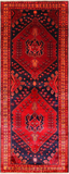 Navy Blue Vintage Persian Hand-Knotted Wool Runner Rug - 4' 5" X 11' 4"