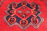 Navy Blue Vintage Persian Hand-Knotted Wool Runner Rug - 4' 5" X 11' 4"