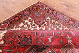 Rust Vintage Persian Heriz Serapi Handmade Wool Rug - 6' 3" X 9' 7"