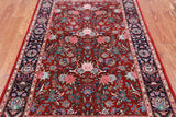 Blue Signed Persian Tabriz Hand-Knotted Wool Rug - 3' 9" X 5' 10"