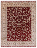 Red Persian Tabriz Hand-Knotted Wool & Silk Rug - 7' 10" X 9' 10"