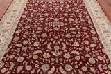 Red Persian Tabriz Hand-Knotted Wool & Silk Rug - 7' 10" X 9' 10"