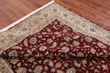 Red Persian Tabriz Hand-Knotted Wool & Silk Rug - 7' 10" X 9' 10"