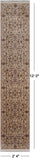 Ivory Persian Tabriz Handmade Wool & Silk Runner Rug - 2' 4" X 12' 0"