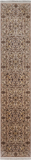 Ivory Persian Tabriz Handmade Wool & Silk Runner Rug - 2' 4" X 12' 0"