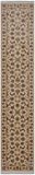 Ivory Persian Tabriz Hand-Knotted Wool & Silk Runner Rug - 2' 4" X 12' 0"