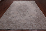 SUPER SALE Ivory Persian Vintage White Wash Handmade Wool Area Rug - 9' 2" X 12' 7"