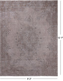 SUPER SALE Ivory Persian Vintage White Wash Handmade Wool Area Rug - 9' 2" X 12' 7"