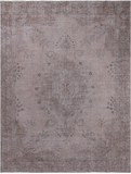 SUPER SALE Ivory Persian Vintage White Wash Handmade Wool Area Rug - 9' 2" X 12' 7"
