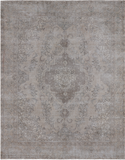 SUPER SALE Ivory Persian Vintage White Wash Hand Knotted Wool Area Rug - 9' 8" X 12' 5"