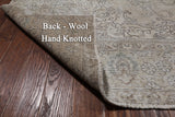 SUPER SALE Ivory Persian Vintage White Wash Hand Knotted Wool Area Rug - 9' 8" X 12' 5"