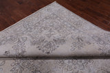 SUPER SALE Ivory Persian Vintage White Wash Hand Knotted Wool Area Rug - 9' 5" X 12' 7"