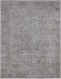 SUPER SALE Ivory Persian Vintage White Wash Hand Knotted Wool Area Rug - 9' 9" X 12' 8"