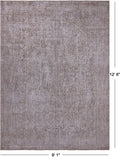 SUPER SALE Ivory Persian Vintage White Wash Hand Knotted Wool Area Rug - 9' 1" X 12' 6"