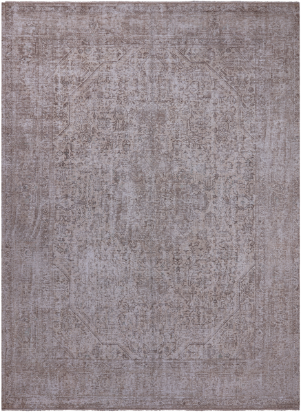 SUPER SALE Ivory Persian Vintage White Wash Hand Knotted Wool Area Rug - 9' 1" X 12' 6"