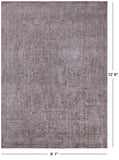 Ivory Persian Vintage White Wash Hand Knotted Wool Area Rug - 9' 1" X 12' 6" - Golden Nile
