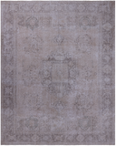 SUPER SALE Ivory Persian Vintage White Wash Hand Knotted Wool Area Rug - 9' 7" X 12' 4"