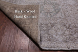 SUPER SALE Ivory Persian Vintage White Wash Hand Knotted Wool Area Rug - 9' 7" X 12' 4"