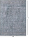 Green Persian Overdyed Hand Knotted Wool Area Rug - 9' 8" X 12' 6" - Golden Nile