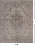 SUPER SALE Ivory Persian Vintage White Wash Hand Knotted Wool Area Rug - 9' 9" X 12' 8"