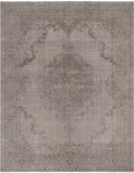 SUPER SALE Ivory Persian Vintage White Wash Hand Knotted Wool Area Rug - 9' 9" X 12' 8"