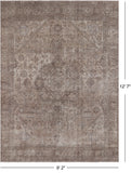 SUPER SALE Persian Vintage White Wash Hand Knotted Wool Area Rug - 9' 2" X 12' 7"