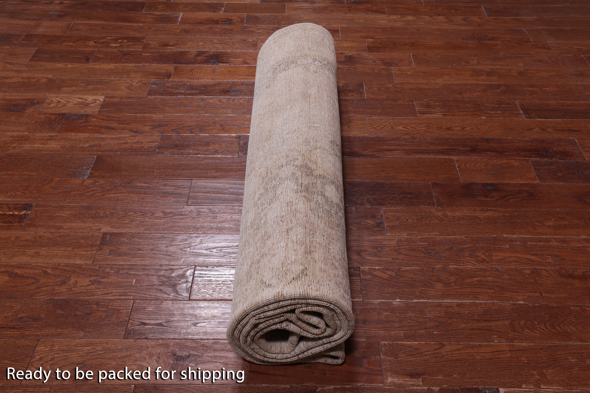 SUPER SALE Ivory Persian Vintage White Wash Hand Knotted Wool Area Rug - 9' 1" X 12' 8"