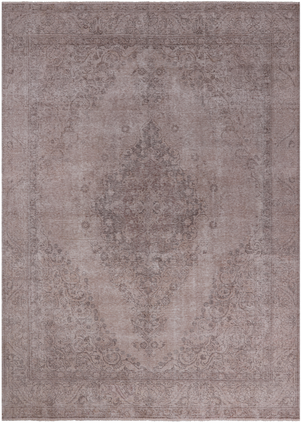 SUPER SALE Ivory Persian Vintage White Wash Hand Knotted Wool Area Rug - 9' 1" X 12' 8"