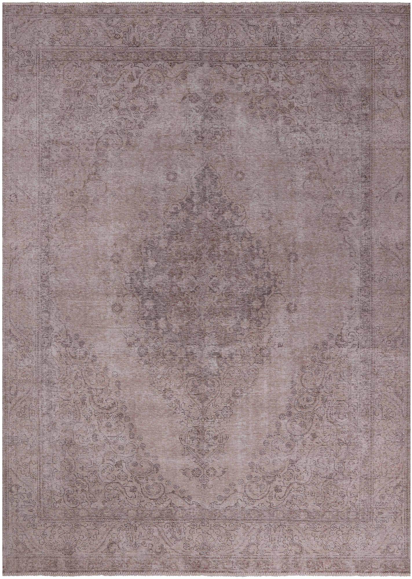 SUPER SALE Ivory Persian Vintage White Wash Hand Knotted Wool Area Rug - 9' 1" X 12' 8"