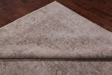 SUPER SALE Ivory Persian Vintage White Wash Hand Knotted Wool Area Rug - 9' 1" X 12' 8"