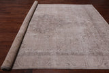 SUPER SALE Ivory Persian Vintage White Wash Hand Knotted Wool Area Rug - 9' 1" X 12' 8"