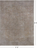 SUPER SALE Persian Vintage White Wash Hand Knotted Wool Area Rug - 9' 10" X 13' 3"