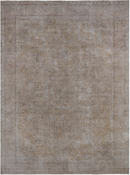 SUPER SALE Persian Vintage White Wash Hand Knotted Wool Area Rug - 9' 10" X 13' 3"