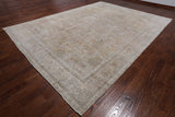 SUPER SALE Persian Vintage White Wash Hand Knotted Wool Area Rug - 9' 10" X 13' 3"