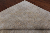 SUPER SALE Persian Vintage White Wash Hand Knotted Wool Area Rug - 9' 10" X 13' 3"