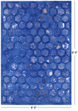 Blue Natural Cowhide Hand Stitched Patchwork Rug - 6' 0" X 9' 0" - Golden Nile