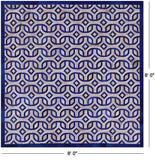 Square Natural Cowhide Hand Stitched Patchwork Rug - 8' 0" X 8' 0" - Golden Nile