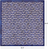 Square Natural Cowhide Hand Stitched Patchwork Rug - 8' 0" X 8' 0" - Golden Nile