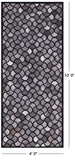 Natural Cowhide Hand Stitched Runner Rug - 4' 0" X 10' 0" - Golden Nile