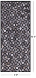 Natural Cowhide Hand Stitched Runner Rug - 4' 0" X 10' 0" - Golden Nile