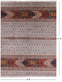 Khorjin Persian Gabbeh Hand Knotted Wool Area Rug - 8' 4" X 11' 4" - Golden Nile